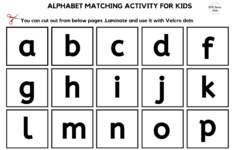 Free Printable Alphabet Matching Worksheets For Toddlers Upper Case