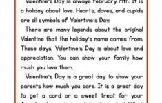 Valentine 39 s Day Reading Comprehension Worksheet By Have Fun Teaching