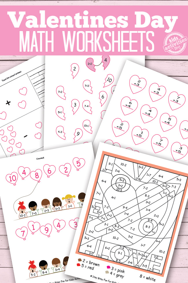 Free Printable Valentine s Day Math Worksheets Printable Worksheets