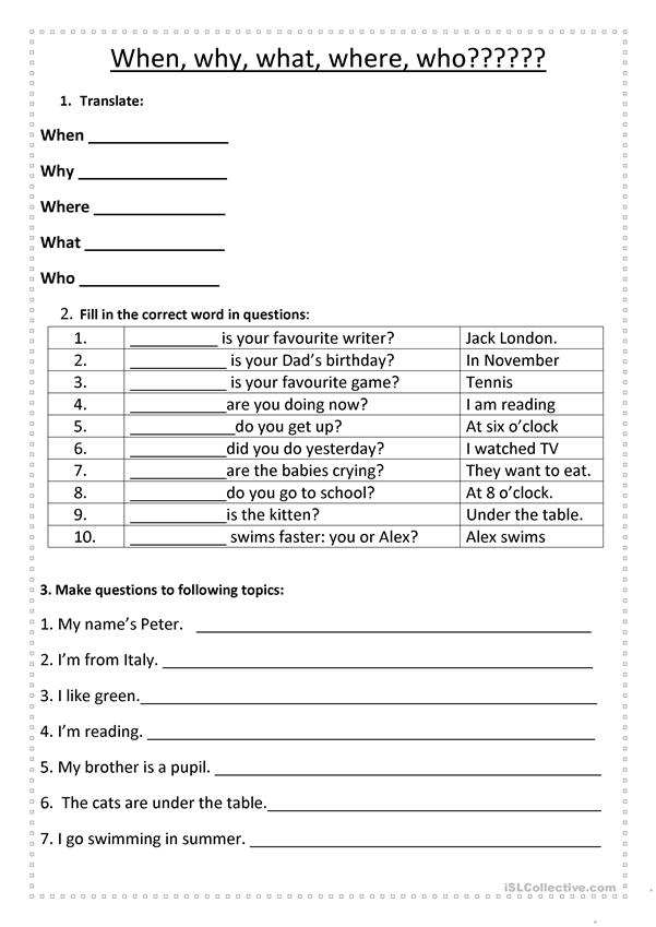 Wh questions Worksheet Free ESL Printable Worksheets Made By Teachers