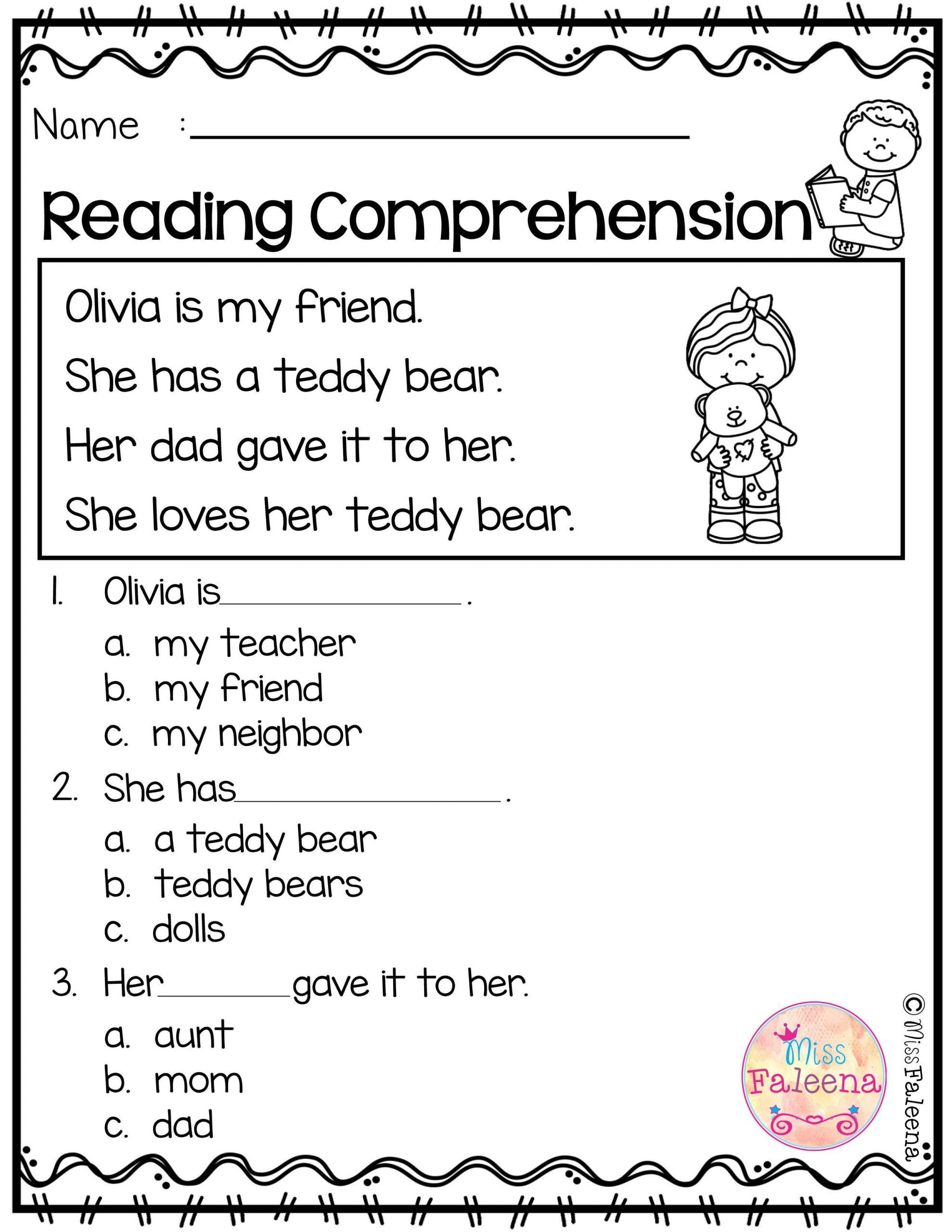 New Third Grade 3Rd Grade Reading Comprehension Worksheets Multiple 