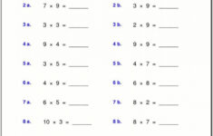 Download Printable 4Th Grade Multiplication Worksheets Collection