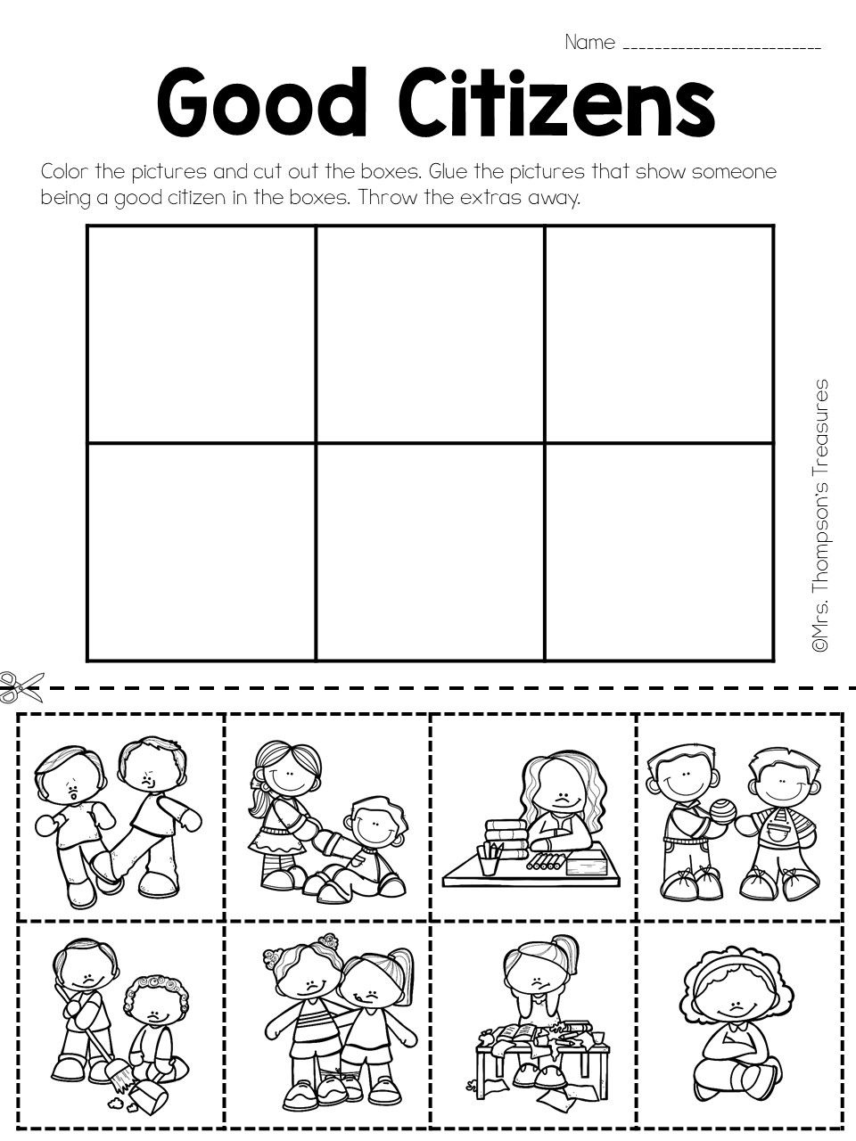 2nd Grade Free Printable Worksheets On Being A Good Citizen 
