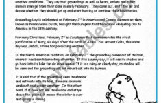 Groundhog Day ESL Worksheet By Anna P