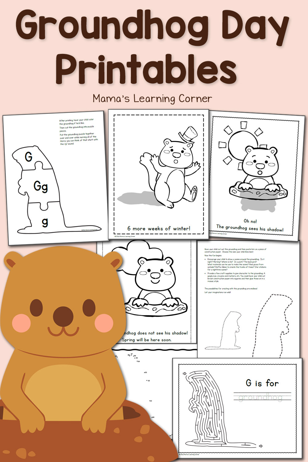 Free Groundhog Day Worksheets Mamas Learning Corner