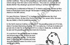 Groundhog Day ESL Worksheet By Anna P In 2020 Groundhog Day Esl