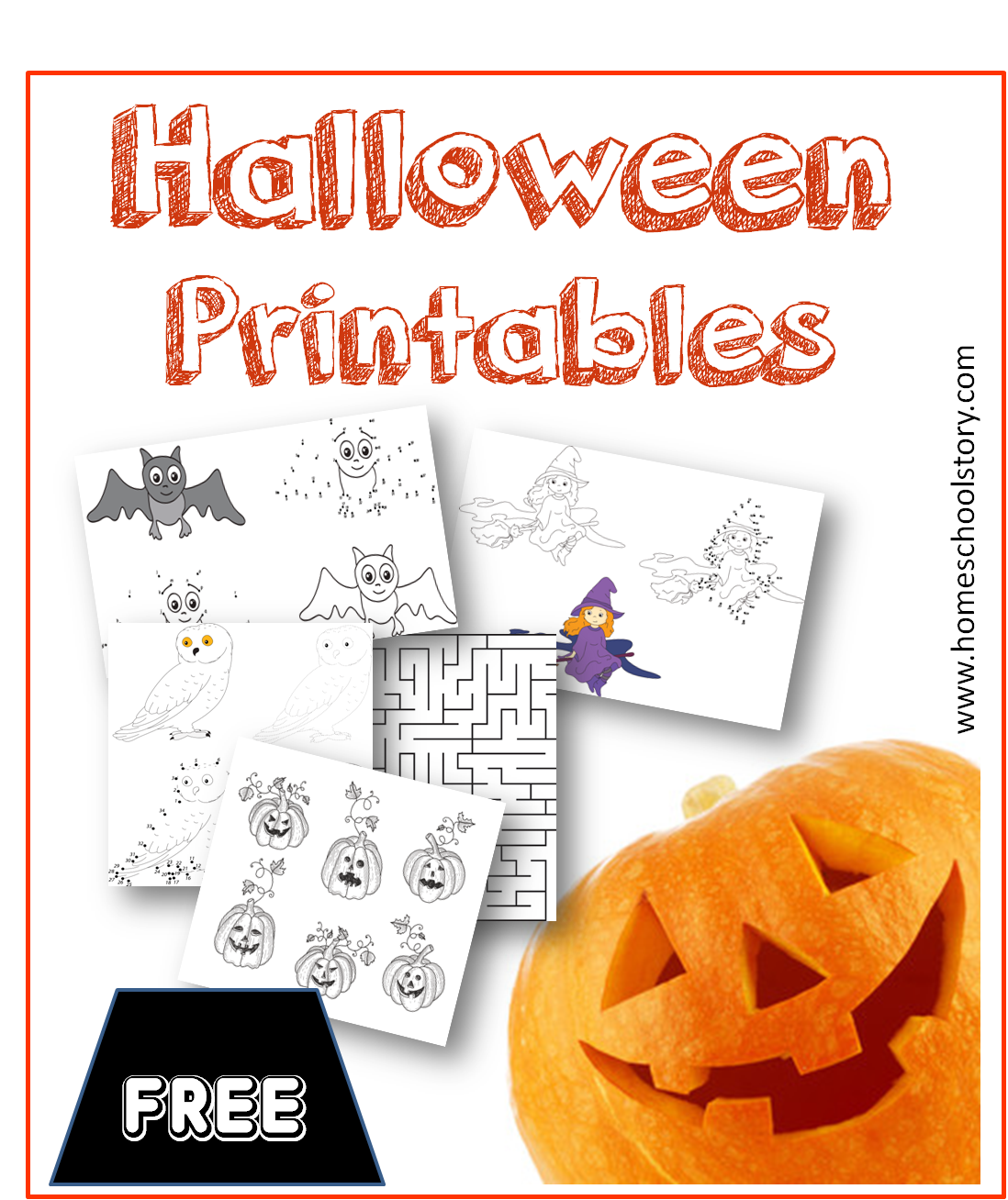 FREE Halloween Printables Homeschool Story