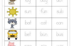 Cvc Words For Kindergarten Kindergarten