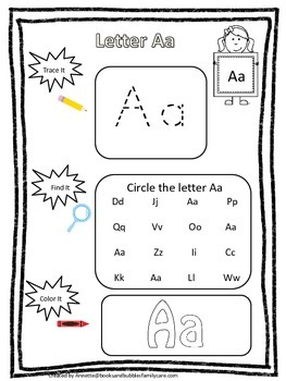 Letter quot A quot Trace It Find It Color It Preschool Printable Worksheet 