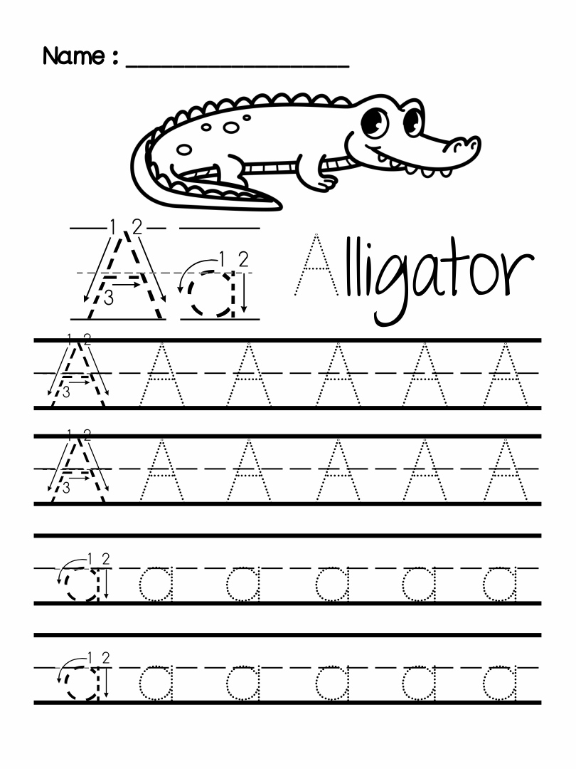 Preschool Vpk Worksheets Tracing Letters And Numbers Name Tracing 