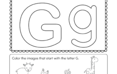 Letter G Coloring Worksheet Free Kindergarten English Worksheet For Kids