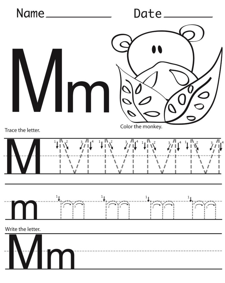 printable letter m worksheets for preschool | Printable Worksheets