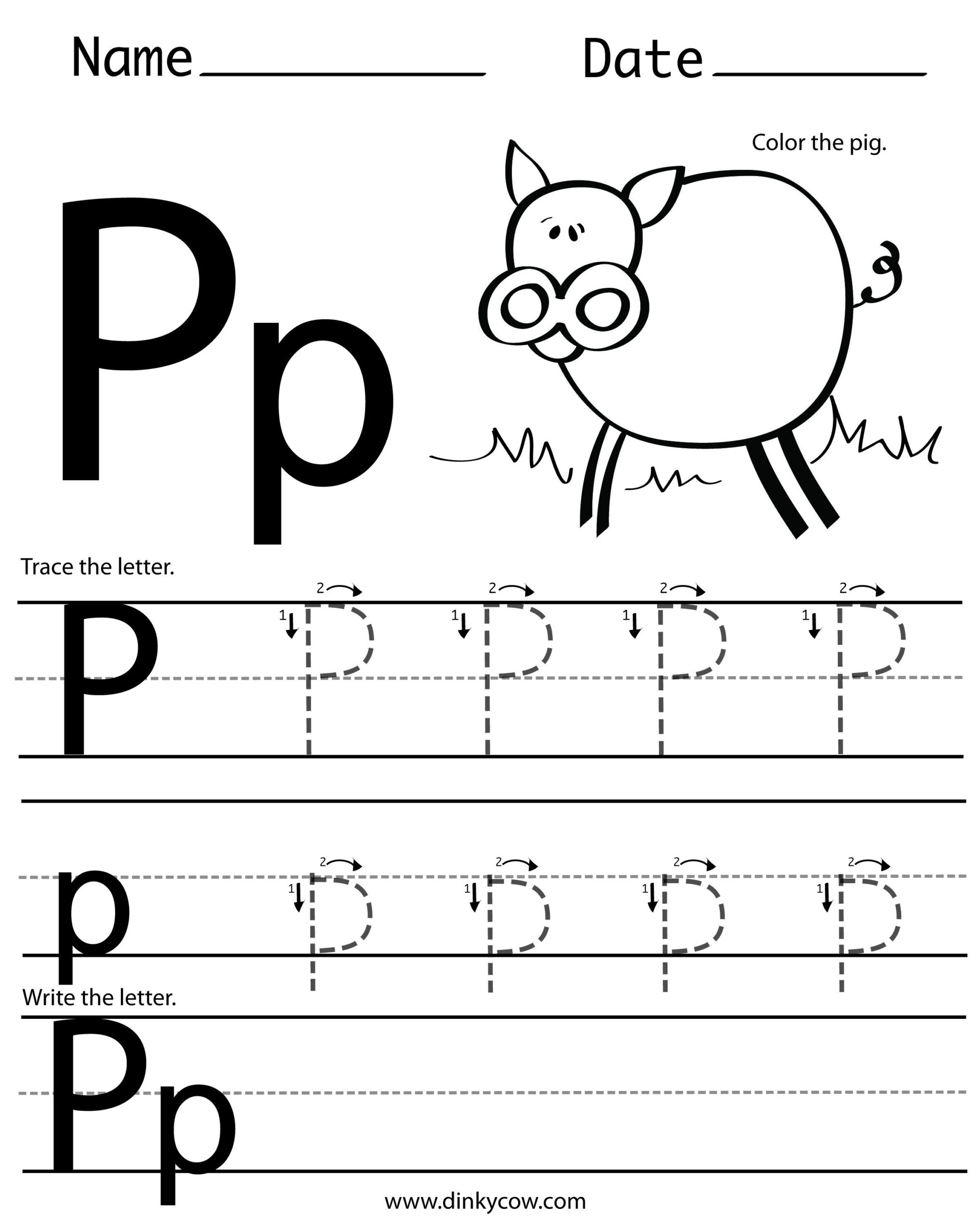 Letter P Printables Free Worksheets Samples