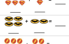 Superhero Math Kindergarten Addition Worksheet Printables Homeschool