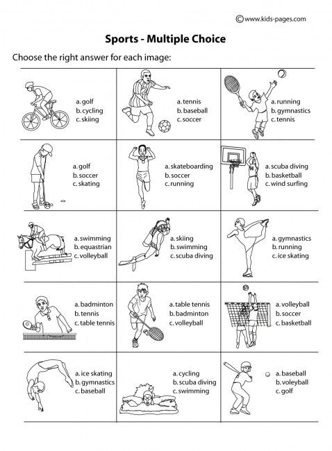 VocabularyTake The Pen English Worksheets For Kids Sports Themed 