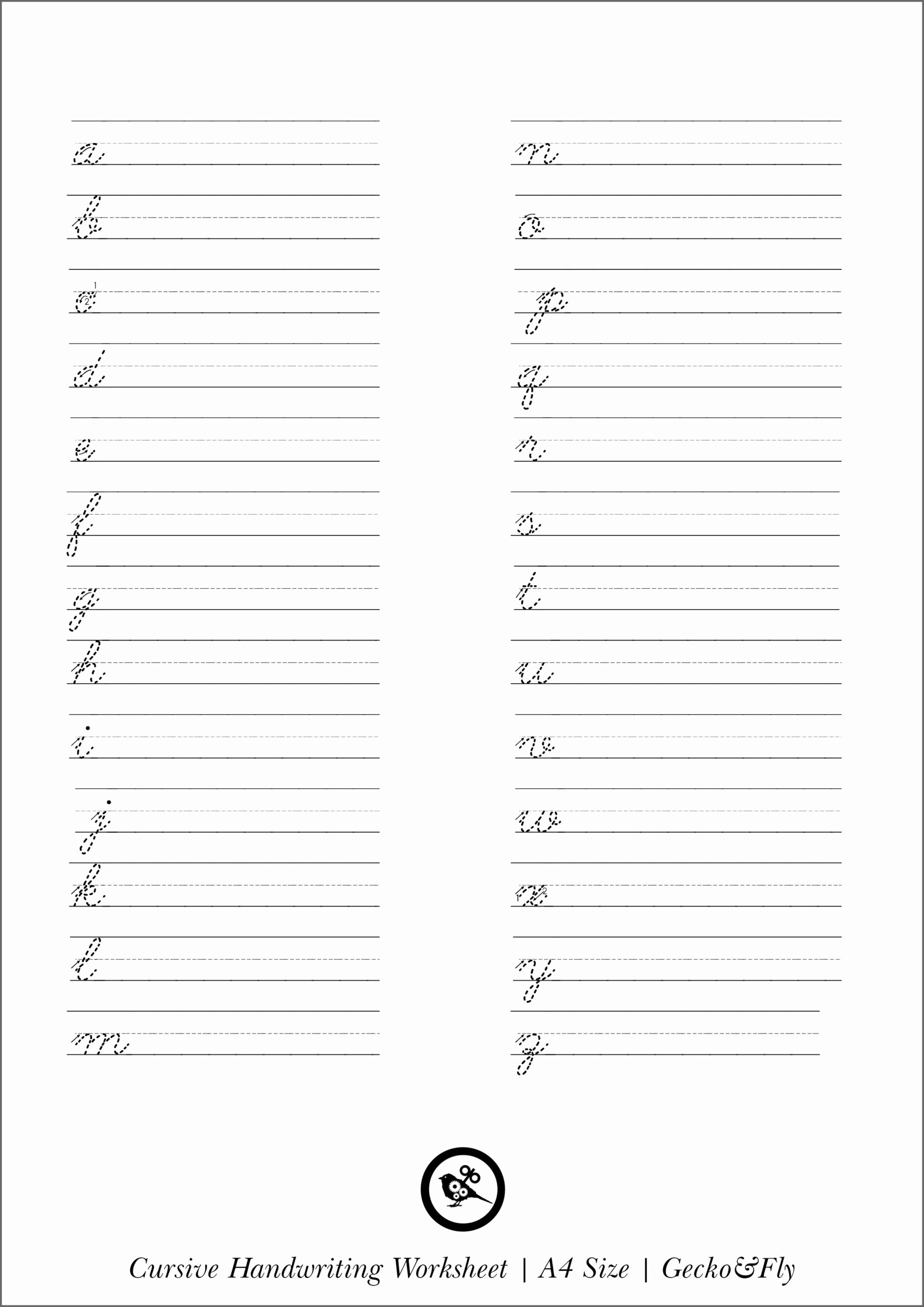 Kindergarten Handwriting Practice Worksheet Printable Manuscript 