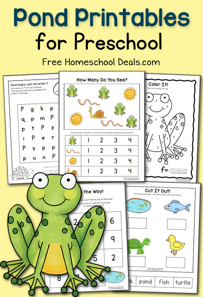 FREE PRESCHOOL POND PRINTABLES instant Download Free Homeschool Deals