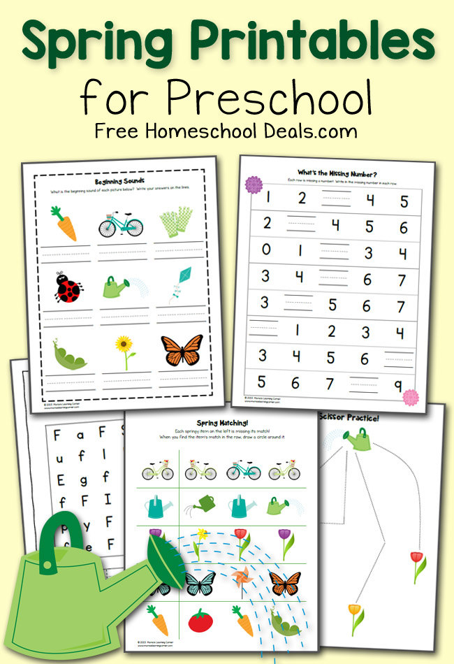 FREE SPRING PRINTABLES PACK FOR PRESCHOOL instant Download Free 