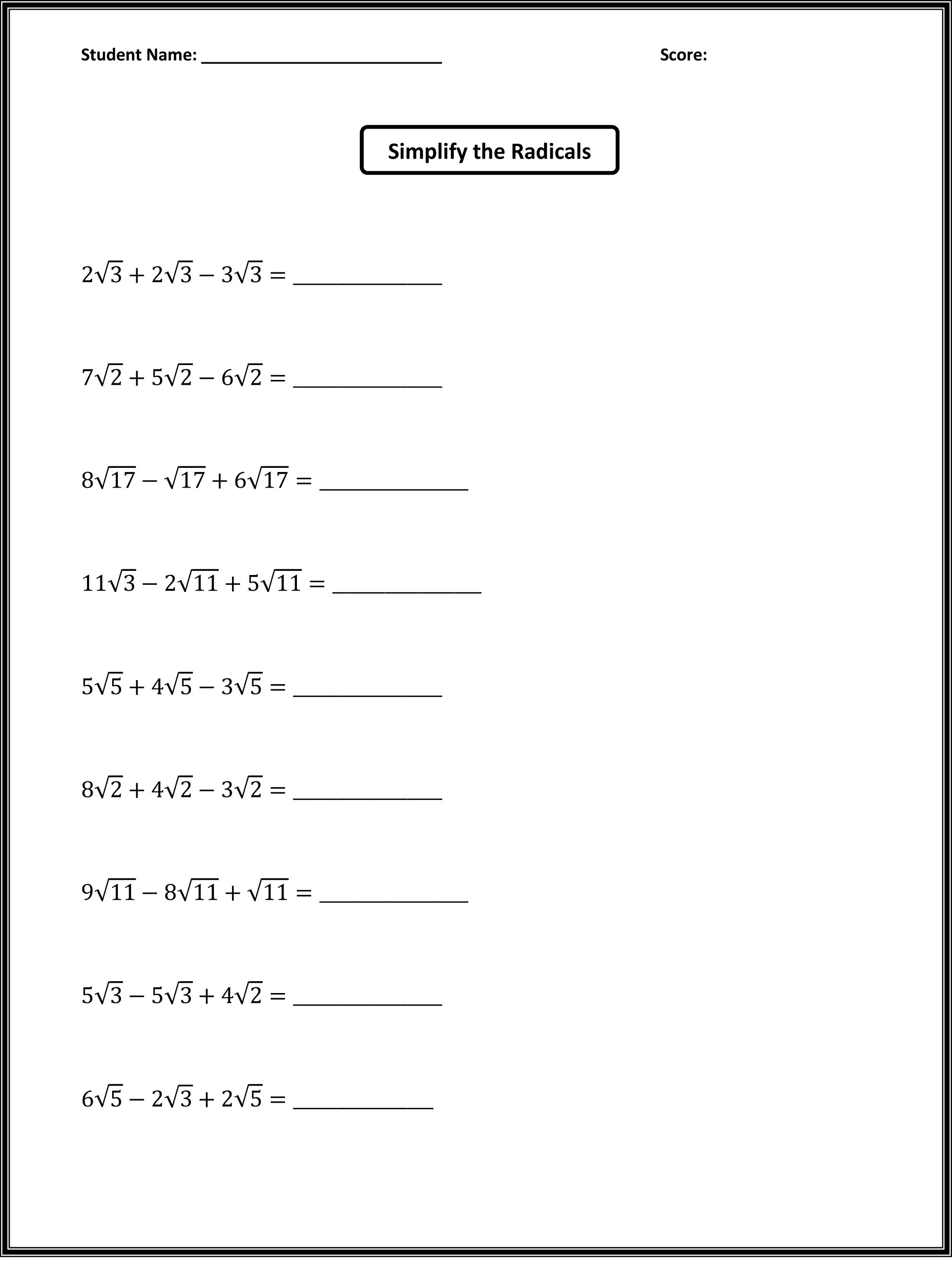 Printable 6th Grade Math Worksheets Printable Worksheets