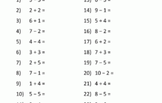 Addition And Subtraction Worksheets For Kindergarten