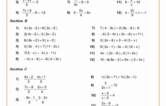 Math Worksheet For Grade 7 Pre Algebra Algebra Worksheets Free Download