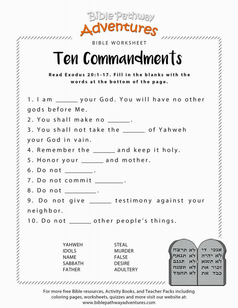 Printable Bible Study Worksheets For Adults Pdf Printable Worksheets