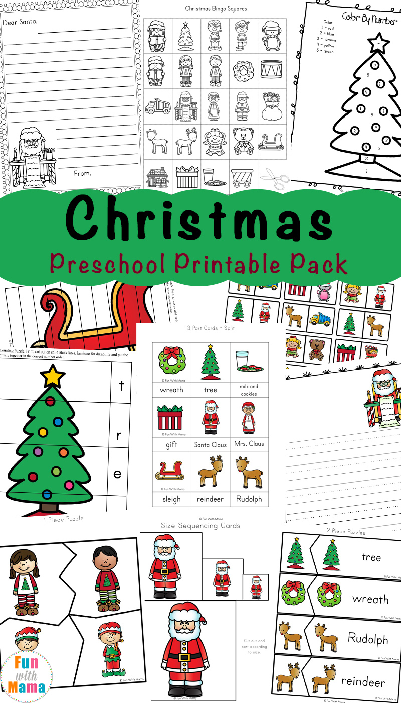 Free Printable Christmas Activity Sheets For Preschoolers