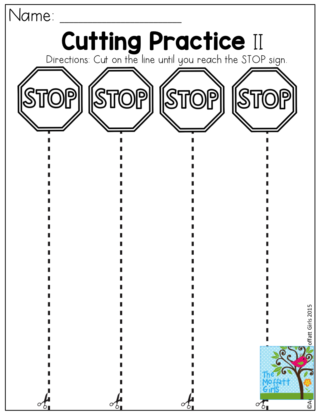 Cutting Practice Worksheets For Kindergarten Pdf Worksheets Free Download