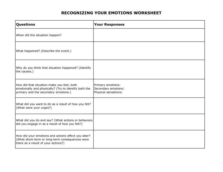 printable dbt worksheets free Printable Worksheets