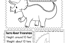 Triceratops Dinosaur Worksheet For Kindergarten Free Printable
