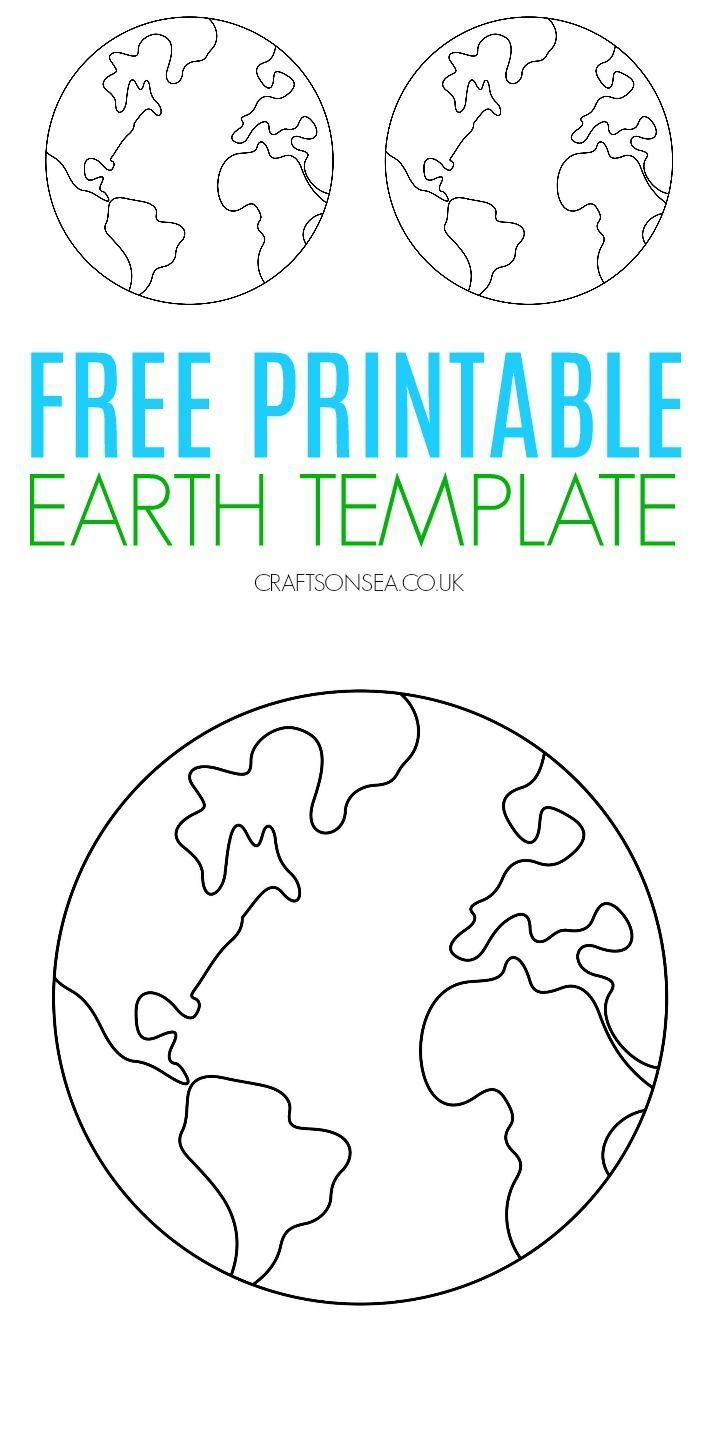 Earth Template FREE Printable PDF Earth Day Projects Earth Day 