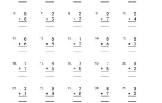 Math First Grade Addition 1st Grade Addition Worksheets Free