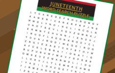 Free Printable Juneteenth Word Search Puzzle Jinxy Kids