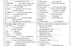 Printable Worksheets Of English Grammar Letter Worksheets