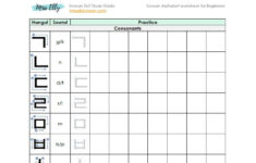 Korean Alphabet Worksheets For Beginners printable Pdf Miss Elly Korean