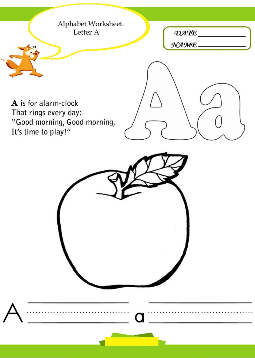 Kindergarten Alphabet Worksheets To Print Activity Shelter