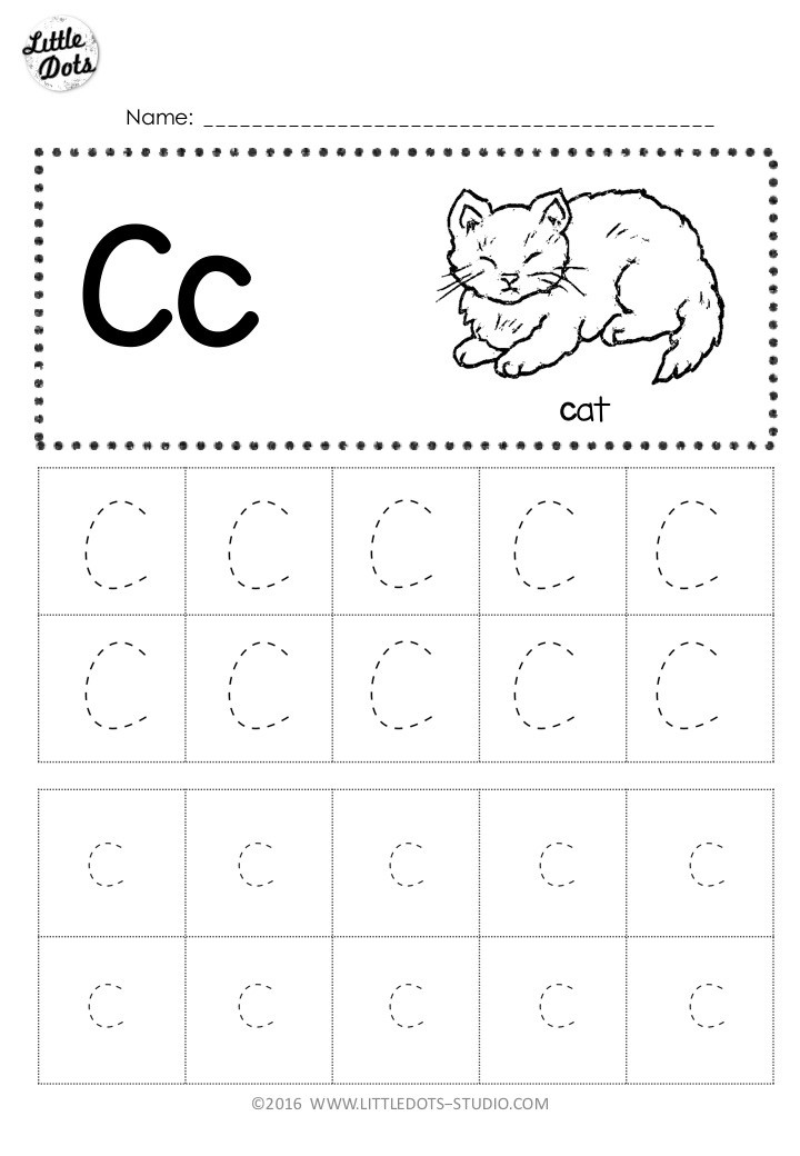 Free Letter C Tracing Worksheets