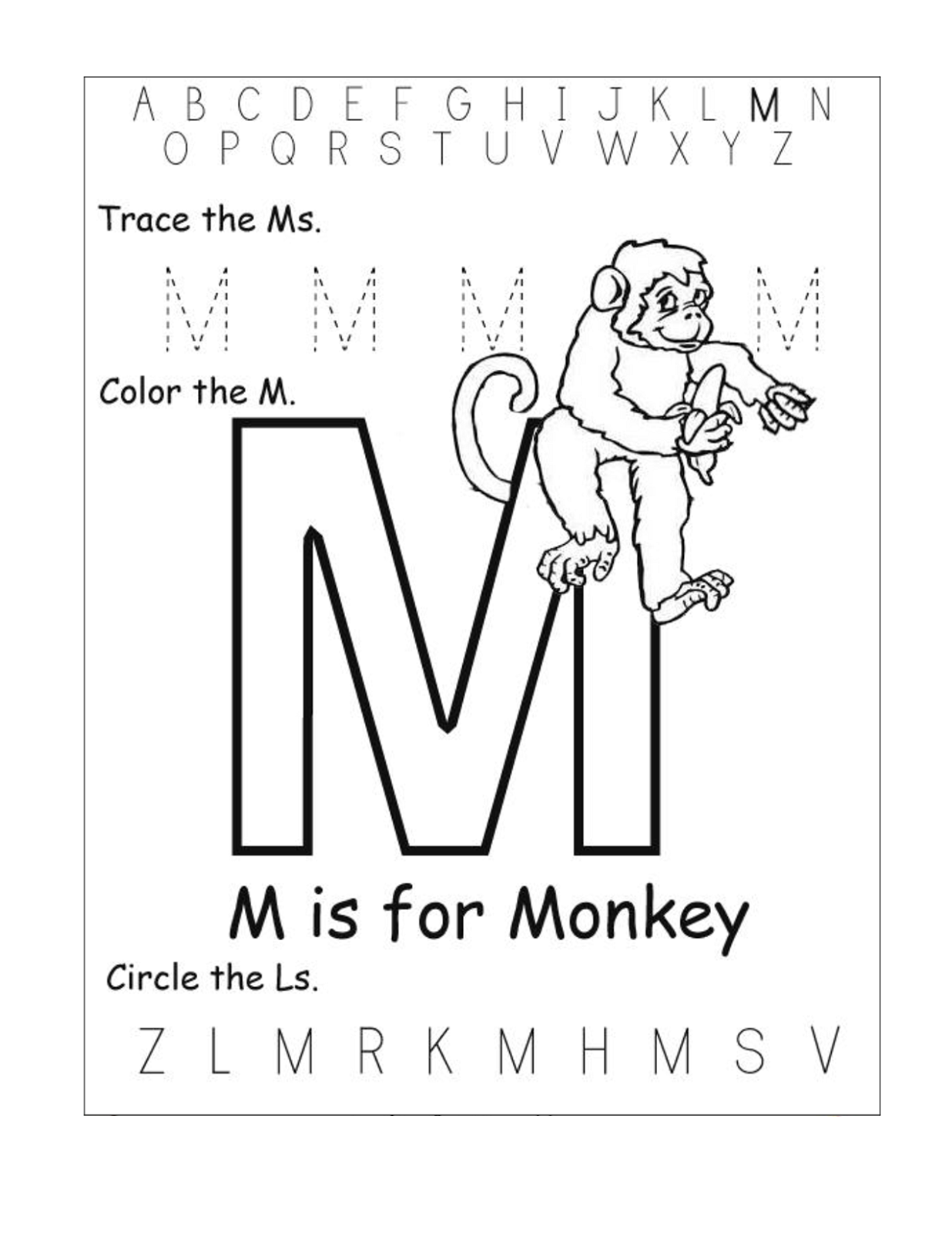 Printable Letter M Worksheets Printable Worksheets 