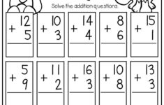 Maths Worksheets For Grade 1 Addition Math Worksheets For Grade 1