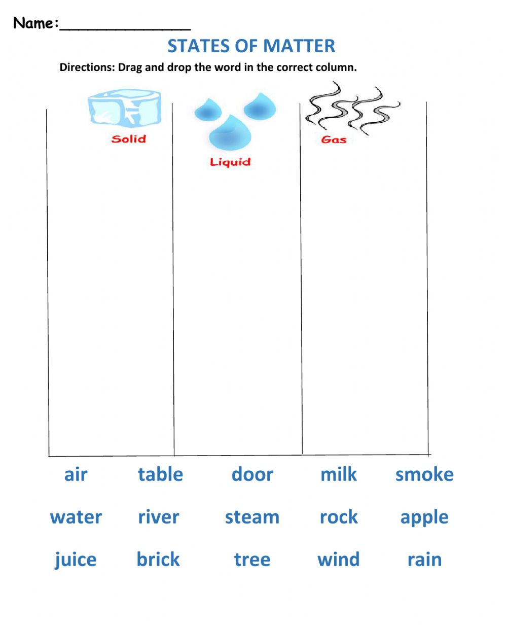 Printable Matter Worksheets Printable Worksheets