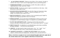 Printable Mental Health Worksheets For Adults Forms Worksheets