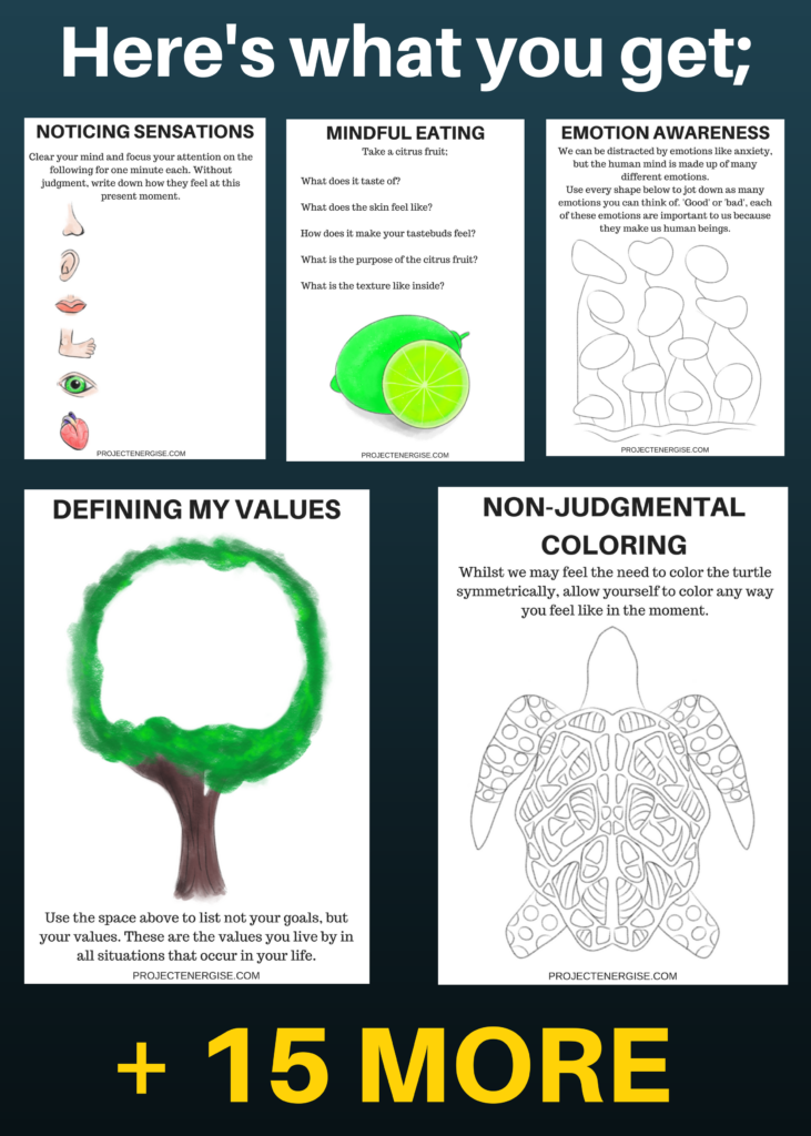 Printable Mindfulness Worksheets For Youth Pdf Printable Worksheets