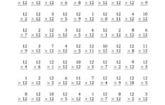 Multiplication Tables 1 12 Printable Worksheets Printable 1 12