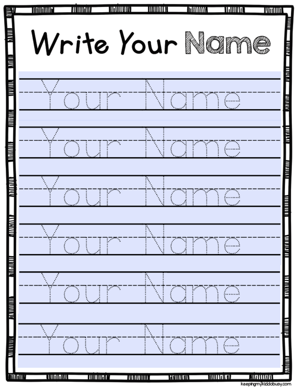 How To Make Your Own Name Tracing Sheets