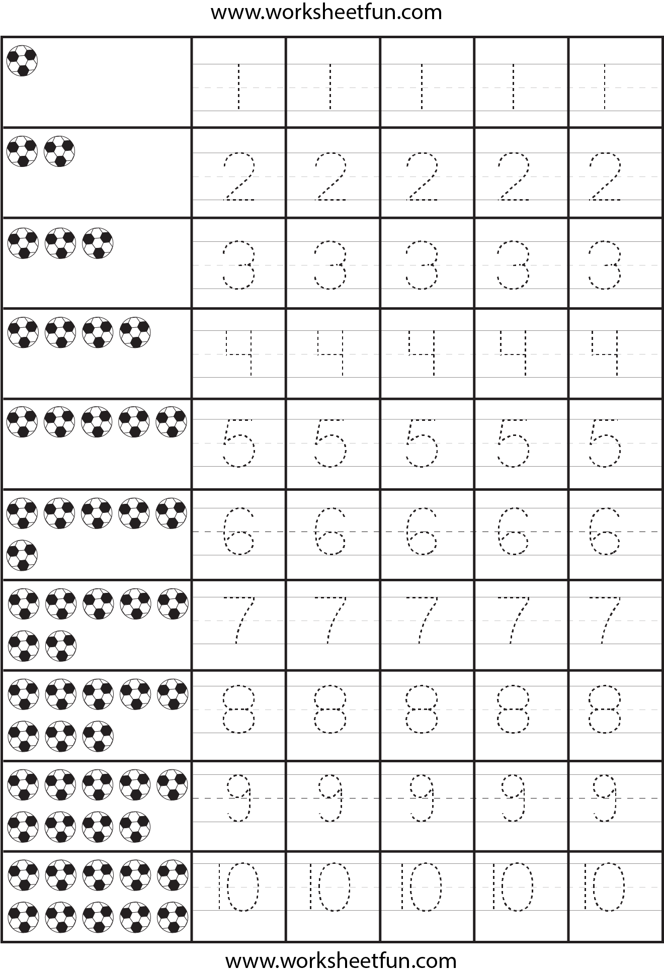 how to make number tracing worksheets