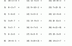 24 Printable Order Of Operations Worksheets To Master Pemdas