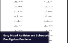 Free Printable Math Worksheets Pre Algebra Learning How To Read