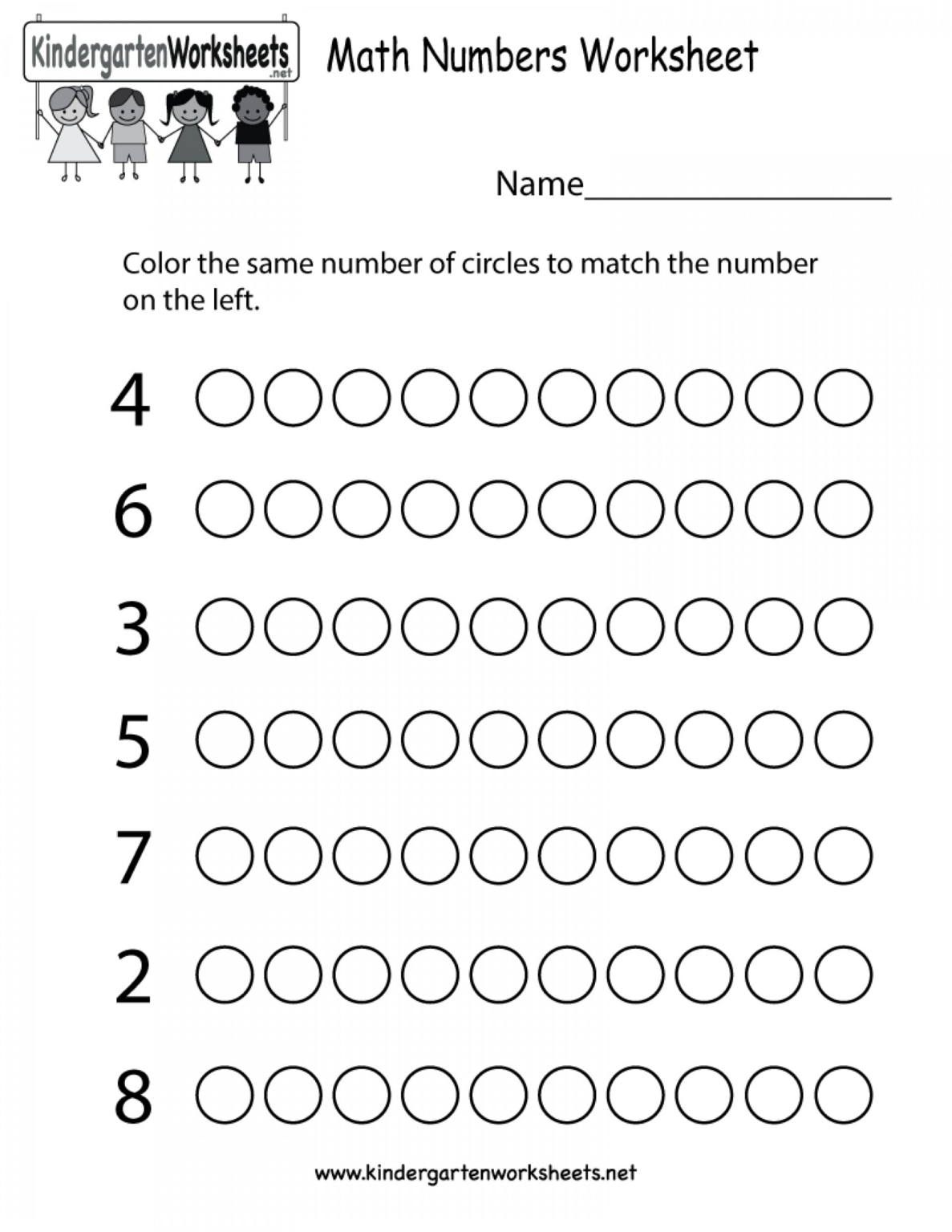 Printable Preschool Worksheets Numbers Printable Worksheets