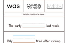 Sight Word The Printable Worksheet MyTeachingStation