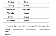 Free Printable Spanish Worksheets For Beginners Printable Worksheets